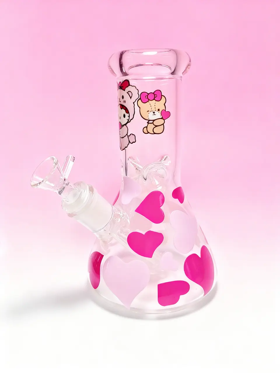 8" Hello Kitty Bong with Teddy Bear 5mm Thick Glass