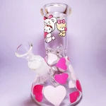 8" Hello Kitty Bong with Teddy Bear 5mm Thick Glass