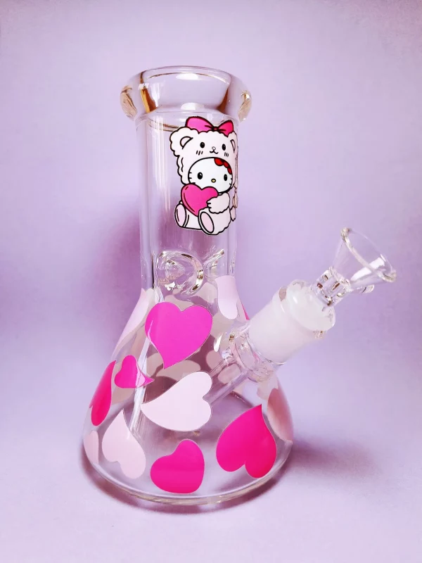 8" Adorable Hello Kitty with Teddy Bear Bong