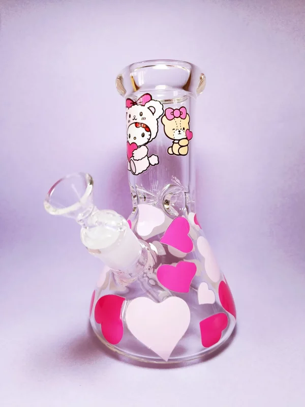 8" Adorable Hello Kitty with Teddy Bear Bong