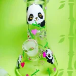 8" 5mm Adorable Panda Glass Beaker Bong