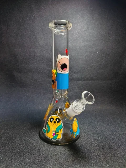 Adventure Time Finn & Jake Cartoon Beaker Glass Bong
