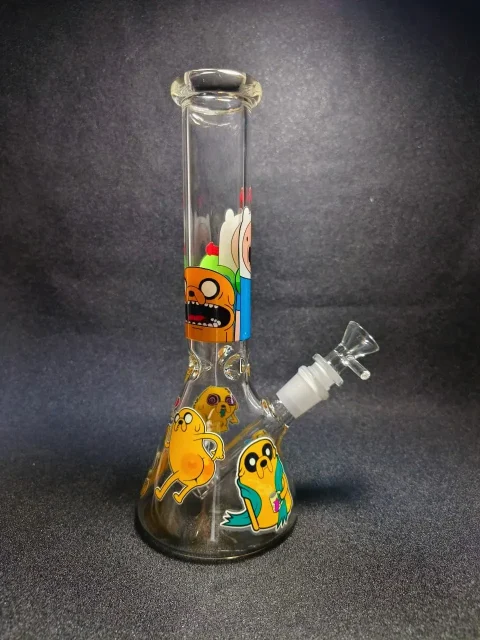 Adventure Time Finn & Jake Cartoon Beaker Glass Bong Adventure Time Finn & Jake Cartoon Beaker Glass Bong