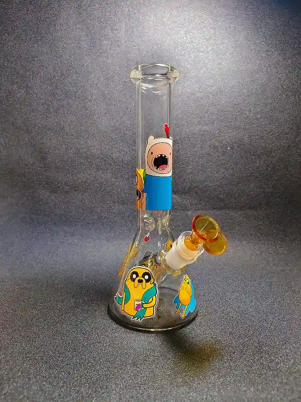 10" Adventure Time Finn & Jake Cartoon Beaker Glass Bong