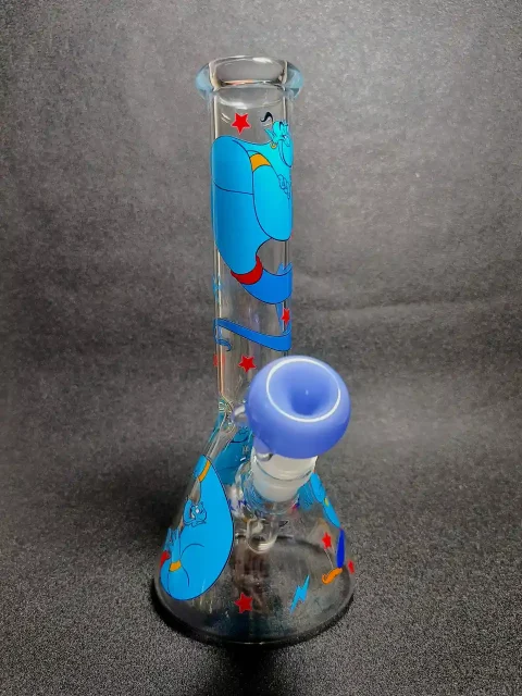 Aladdin Genie Blue Magic Beaker Glass Bong