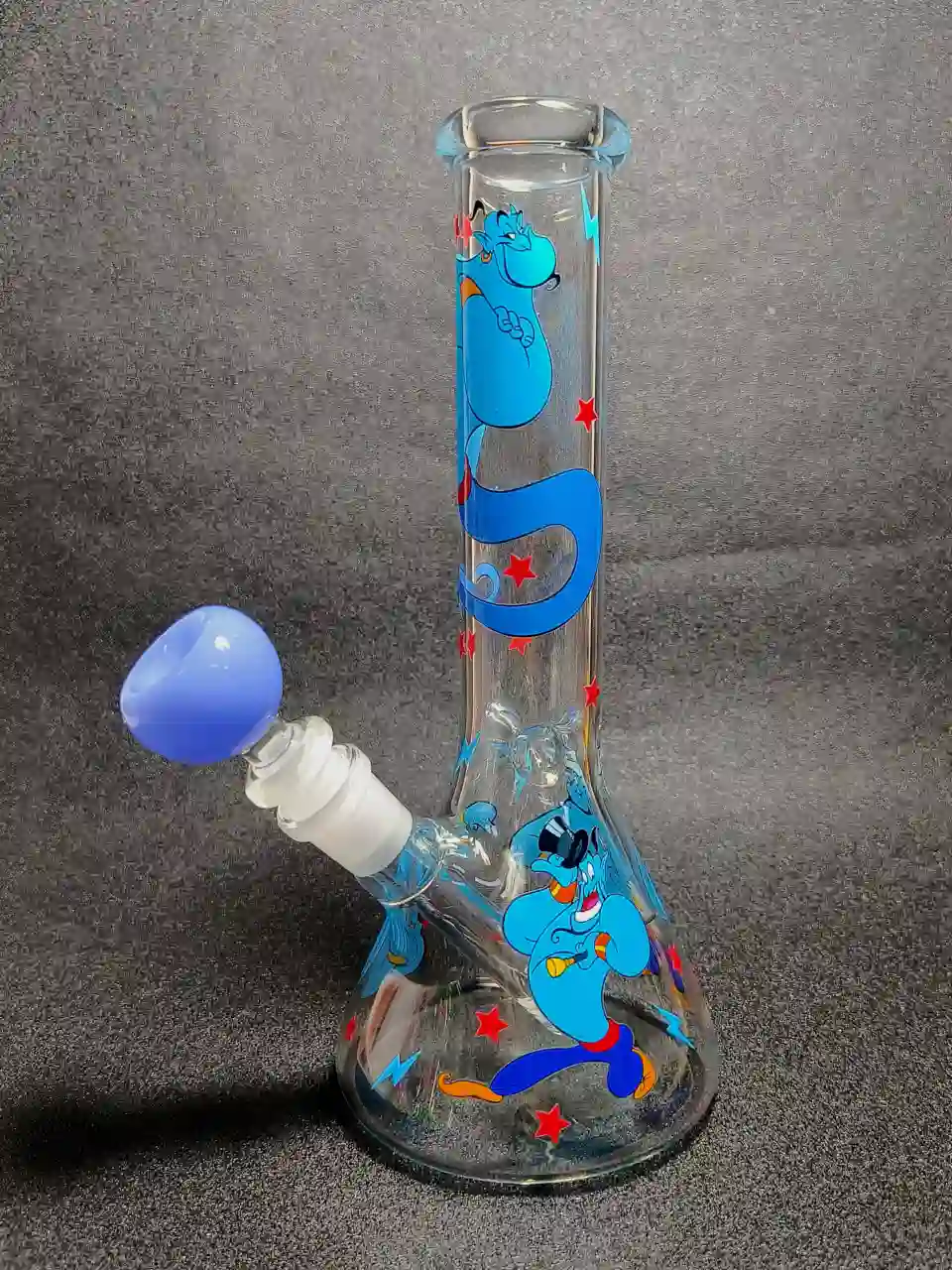 Aladdin Genie Blue Magic Beaker Glass Bong