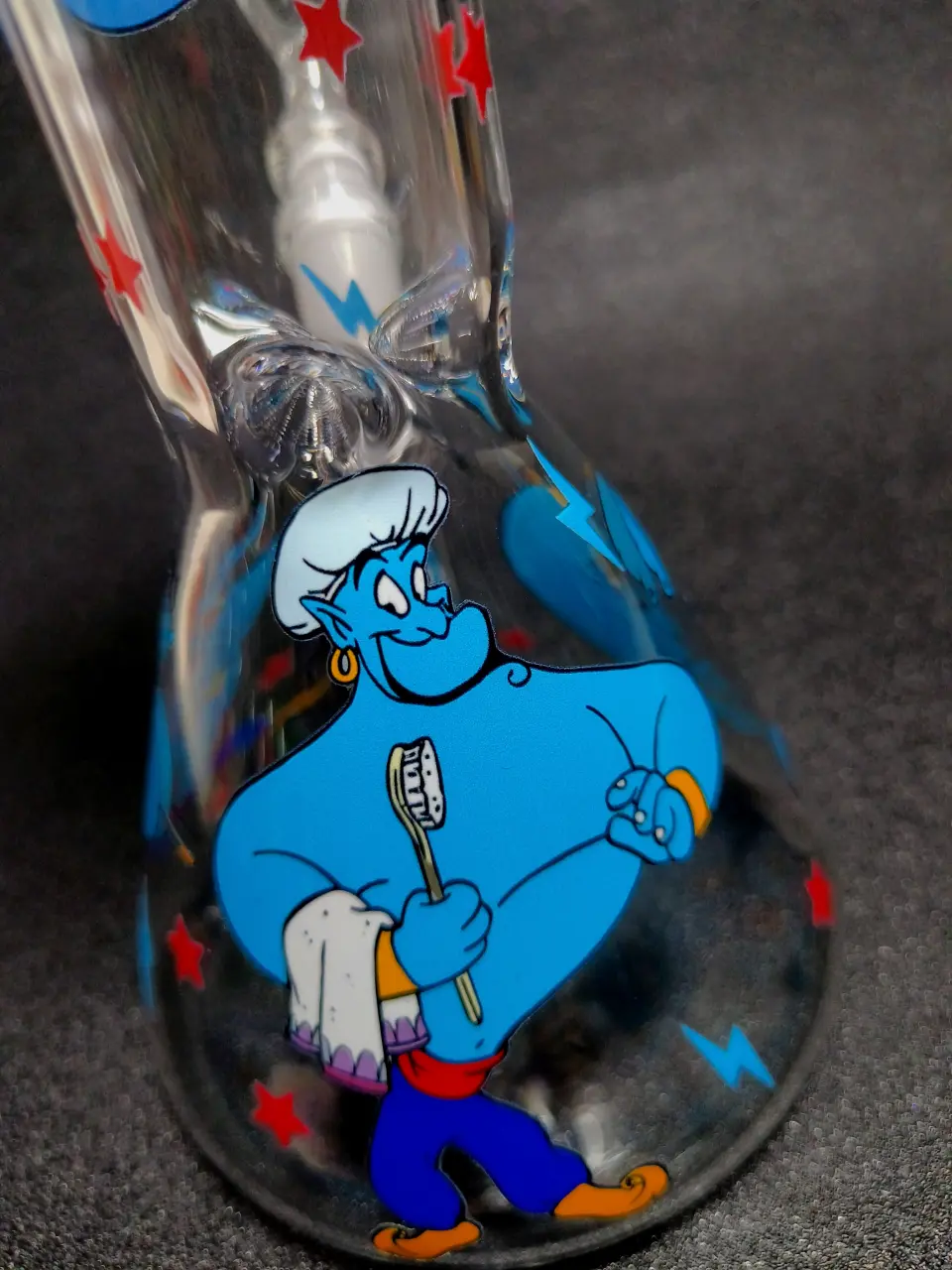 Aladdin Genie Blue Magic Beaker Glass Bong