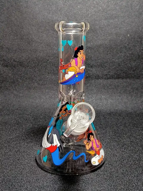 Aladdin Genie Magic Carpet Beaker Glass Bong