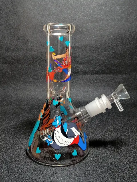 Aladdin Genie Magic Carpet Beaker Glass Bong Aladdin Genie Magic Carpet Beaker Glass Bong