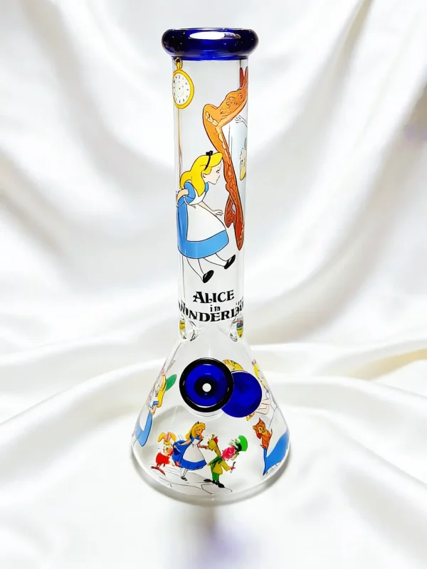10" Alice in Wonderland Fantasy Story Beaker Glass Bong