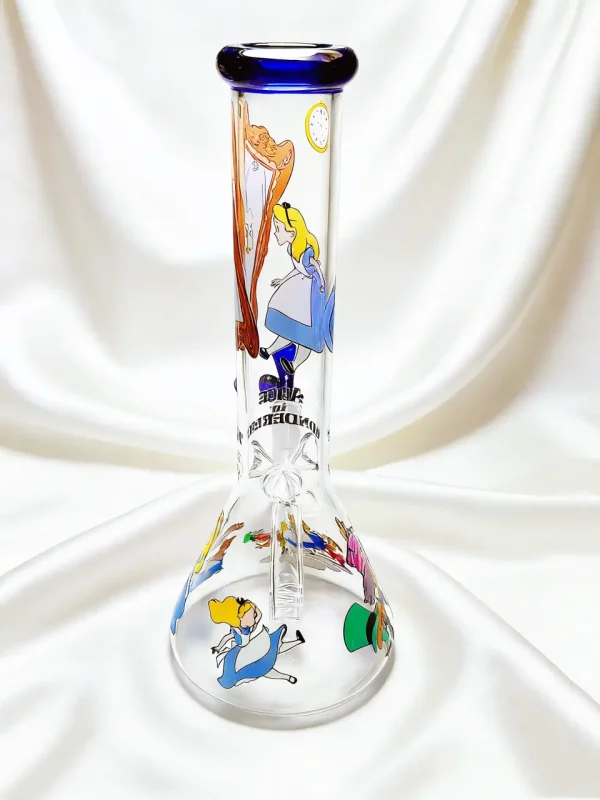 10" Alice in Wonderland Fantasy Story Beaker Glass Bong