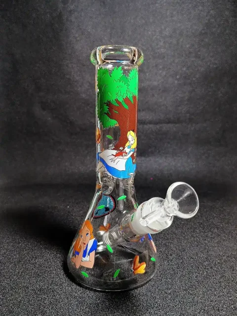 Alice in Wonderland Disney Enchanted Garden Beaker Glass Bong