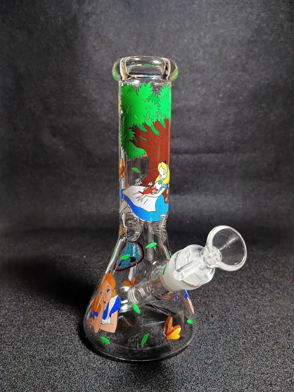 Alice in Wonderland Disney Enchanted Garden Beaker Glass Bong