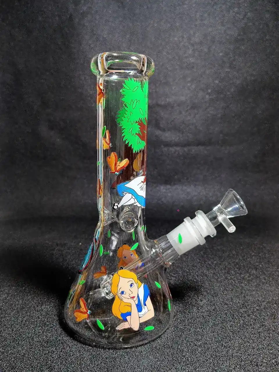 Alice in Wonderland Disney Enchanted Garden Beaker Glass Bong