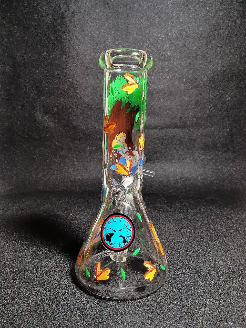 Alice in Wonderland Disney Enchanted Garden Beaker Glass Bong