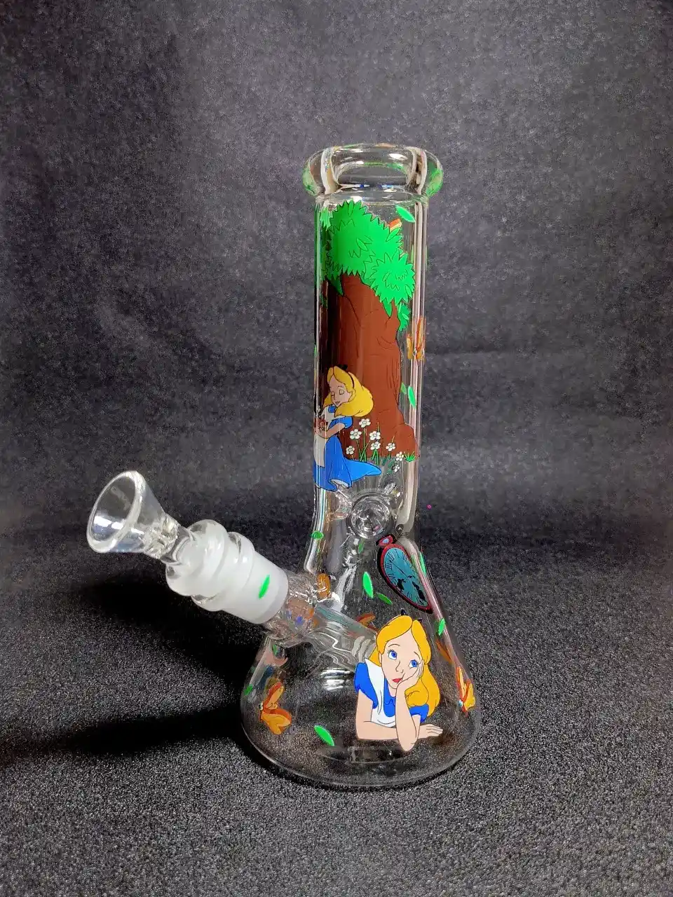 Alice in Wonderland Disney Enchanted Garden Beaker Glass Bong