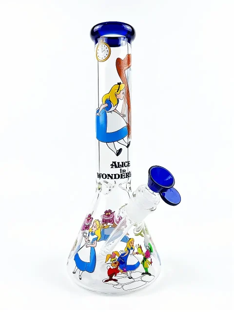 10" Alice in Wonderland Fantasy Story Beaker Glass Bong