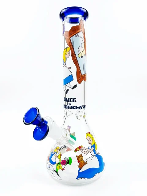 10" Alice in Wonderland Fantasy Story Beaker Glass Bong
