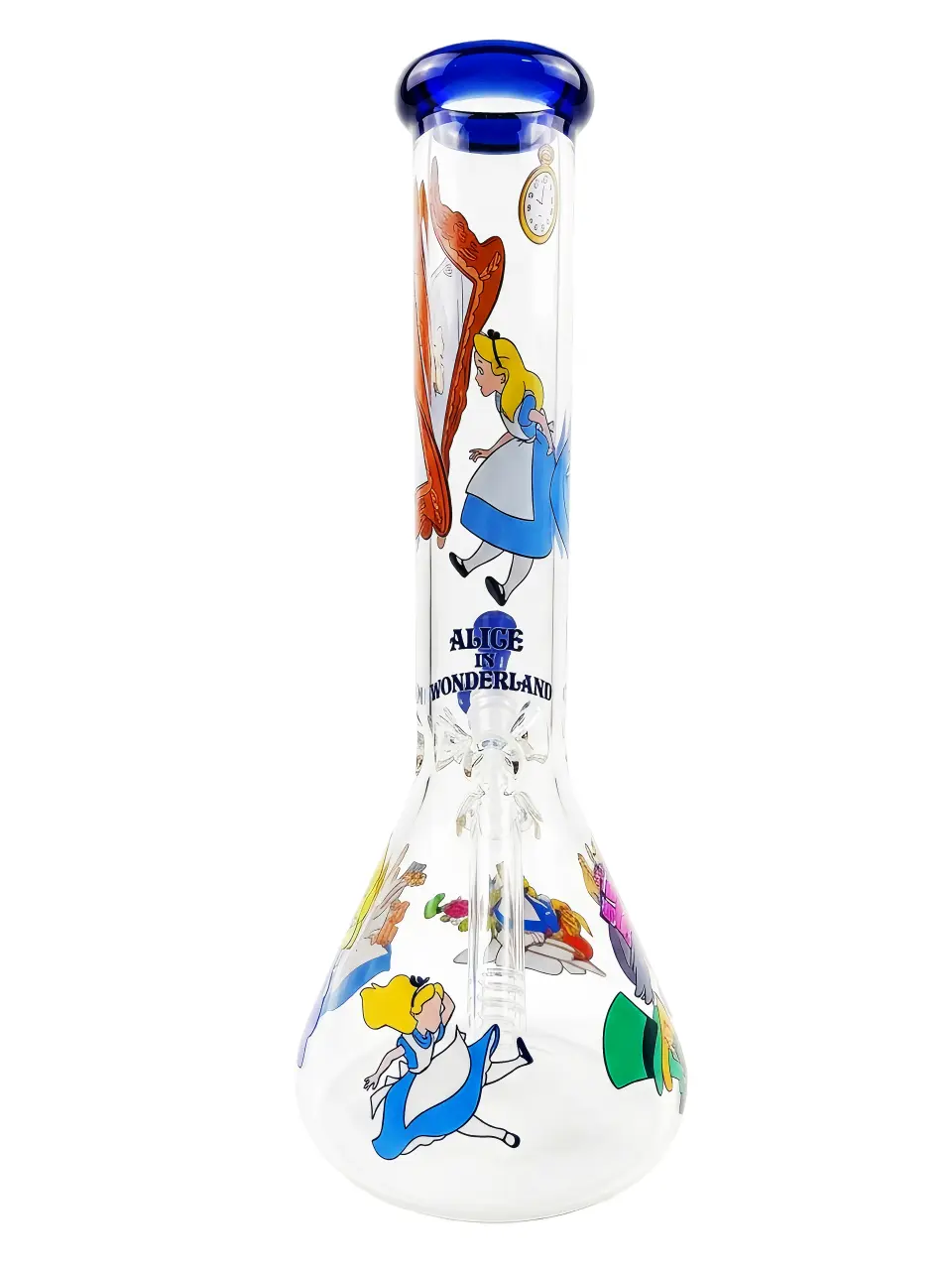 10" Alice in Wonderland Fantasy Story Beaker Glass Bong