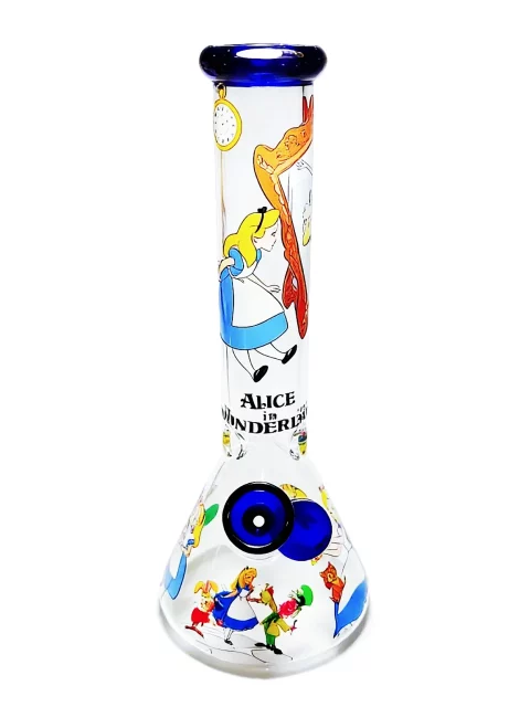 10" Alice in Wonderland Fantasy Story Beaker Glass Bong