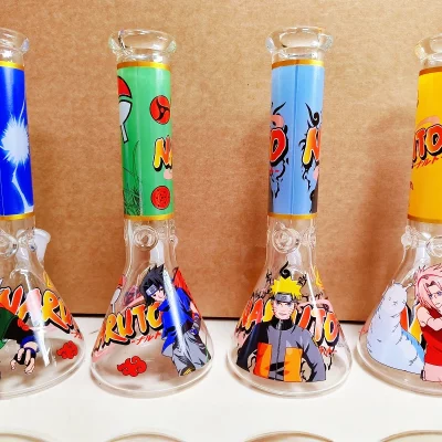 10" Anime-Inspired Ninja Glass Beaker Bongs