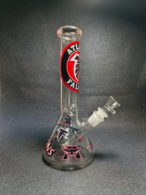 10″ Atlanta Falcons NFL Beaker Glass Bong 10" Atlanta Falcons NFL Beaker Glass Bong
