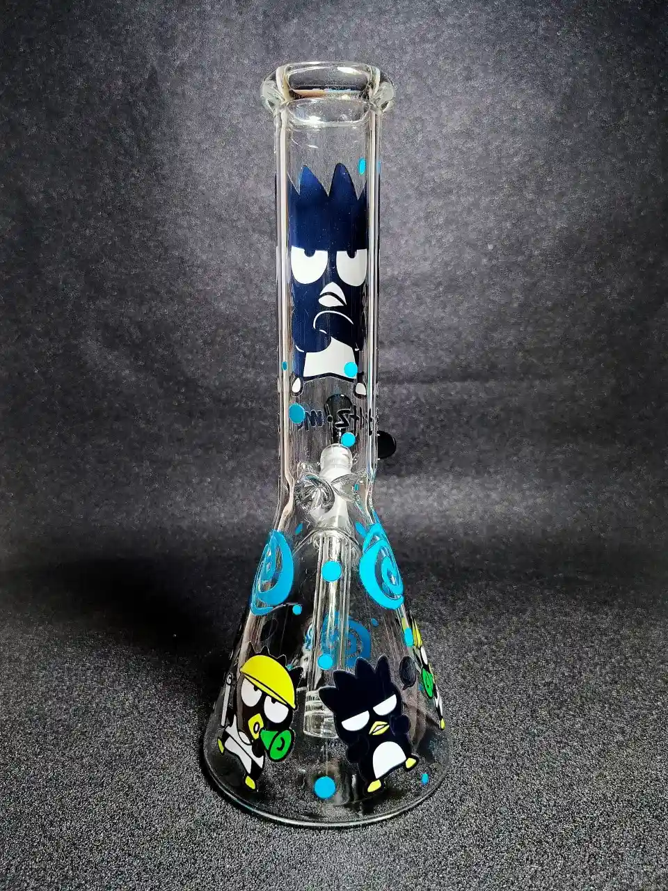 Badtz-Maru Sanrio Rebel Cute Blue Bubble Beaker Glass Bong