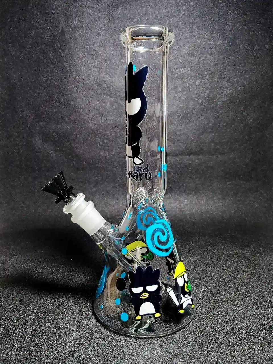 Badtz-Maru Sanrio Rebel Cute Blue Bubble Beaker Glass Bong