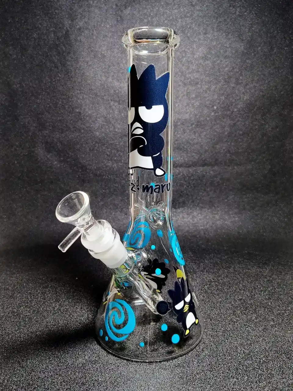 Badtz-Maru Sanrio Rebel Cute Blue Bubble Beaker Glass Bong