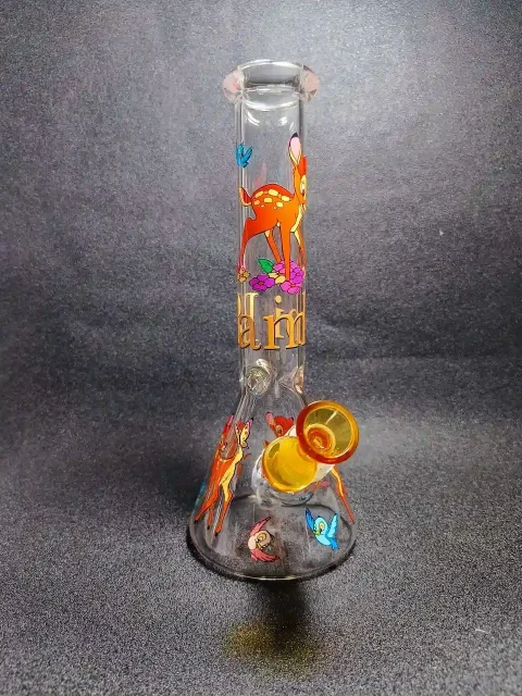 10" Bambi Forest Friends Beaker Glass Bong