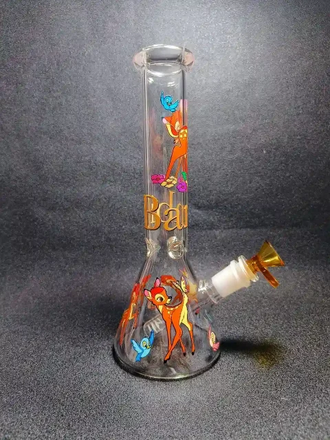 10″ Bambi Forest Friends Beaker Glass Bong 10" Bambi Forest Friends Beaker Glass Bong