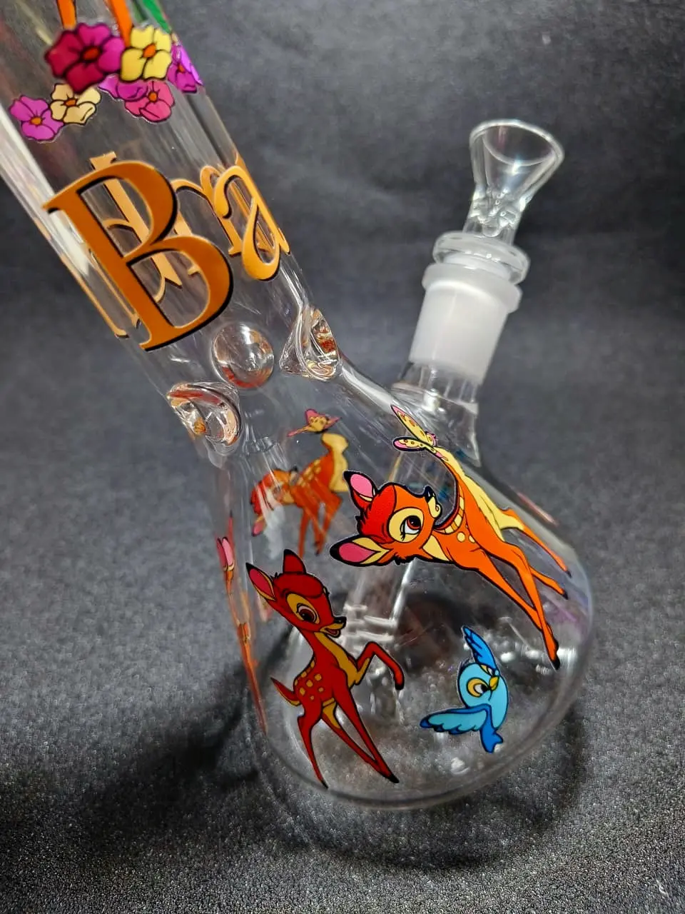 10" Bambi Forest Friends Beaker Glass Bong