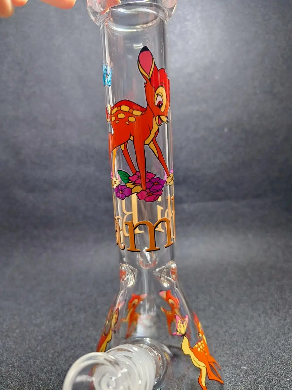 10" Bambi Forest Friends Beaker Glass Bong