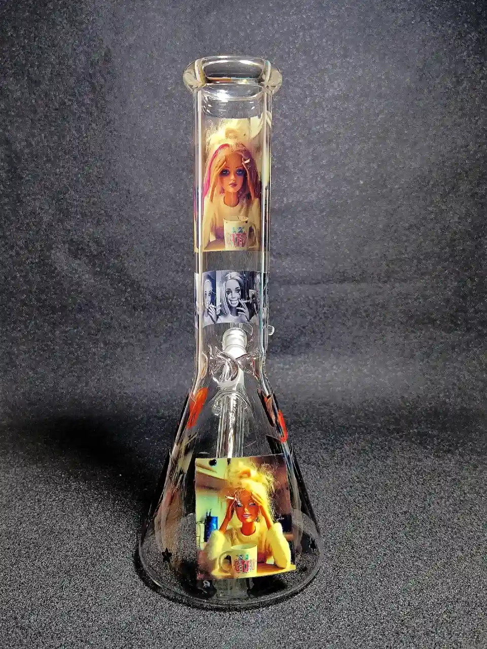 Barbie Reaction Meme Emotional Chaos Beaker Glass Bong