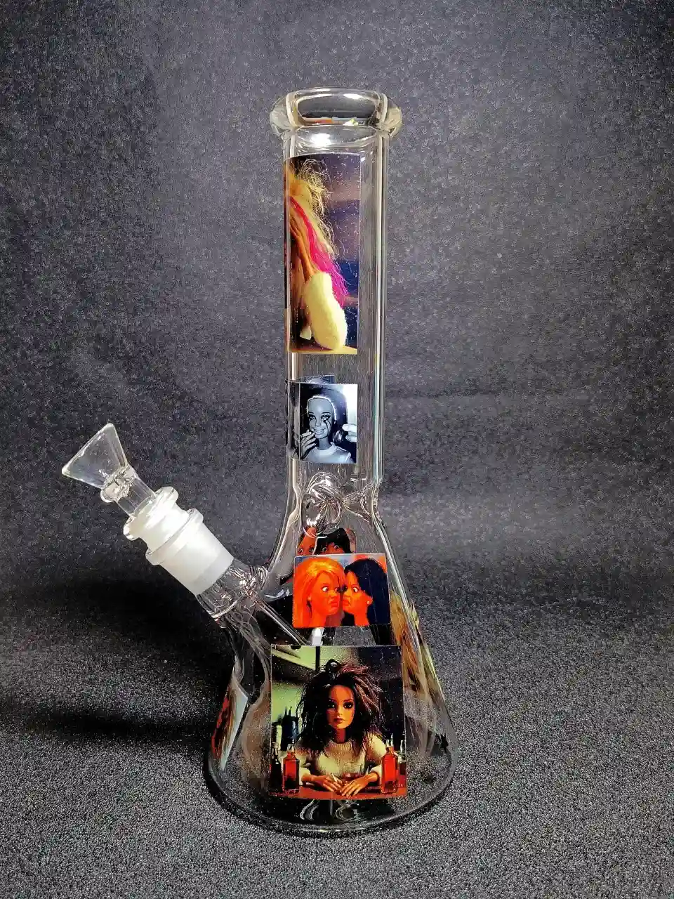 Barbie Reaction Meme Emotional Chaos Beaker Glass Bong