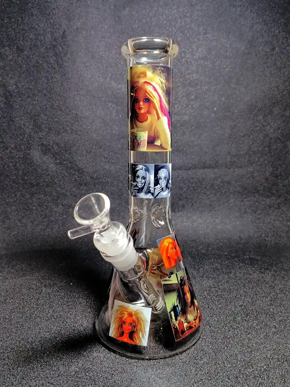 Barbie Reaction Meme Emotional Chaos Beaker Glass Bong