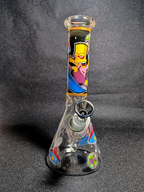 Bart Simpson Space Bros Skateboard UFO Beaker Glass Bong