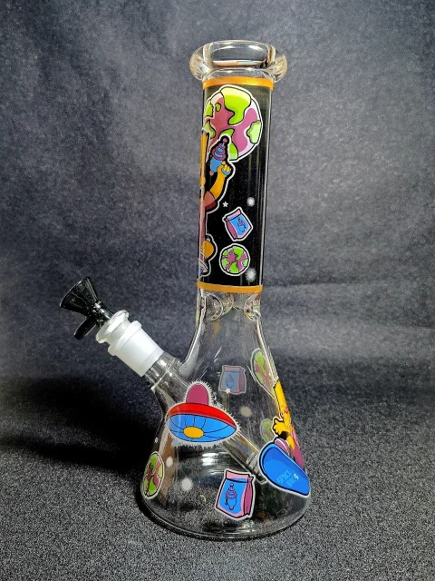 Bart Simpson Space Bros Skateboard UFO Beaker Glass Bong Bart Simpson Space Bros Skateboard UFO Beaker Glass Bong