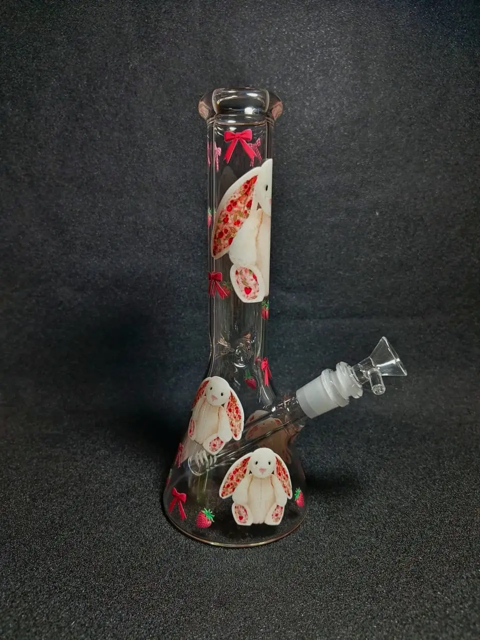 Jellycat Bashful Bunny Strawberry & Pink Bow Beaker Glass Bong