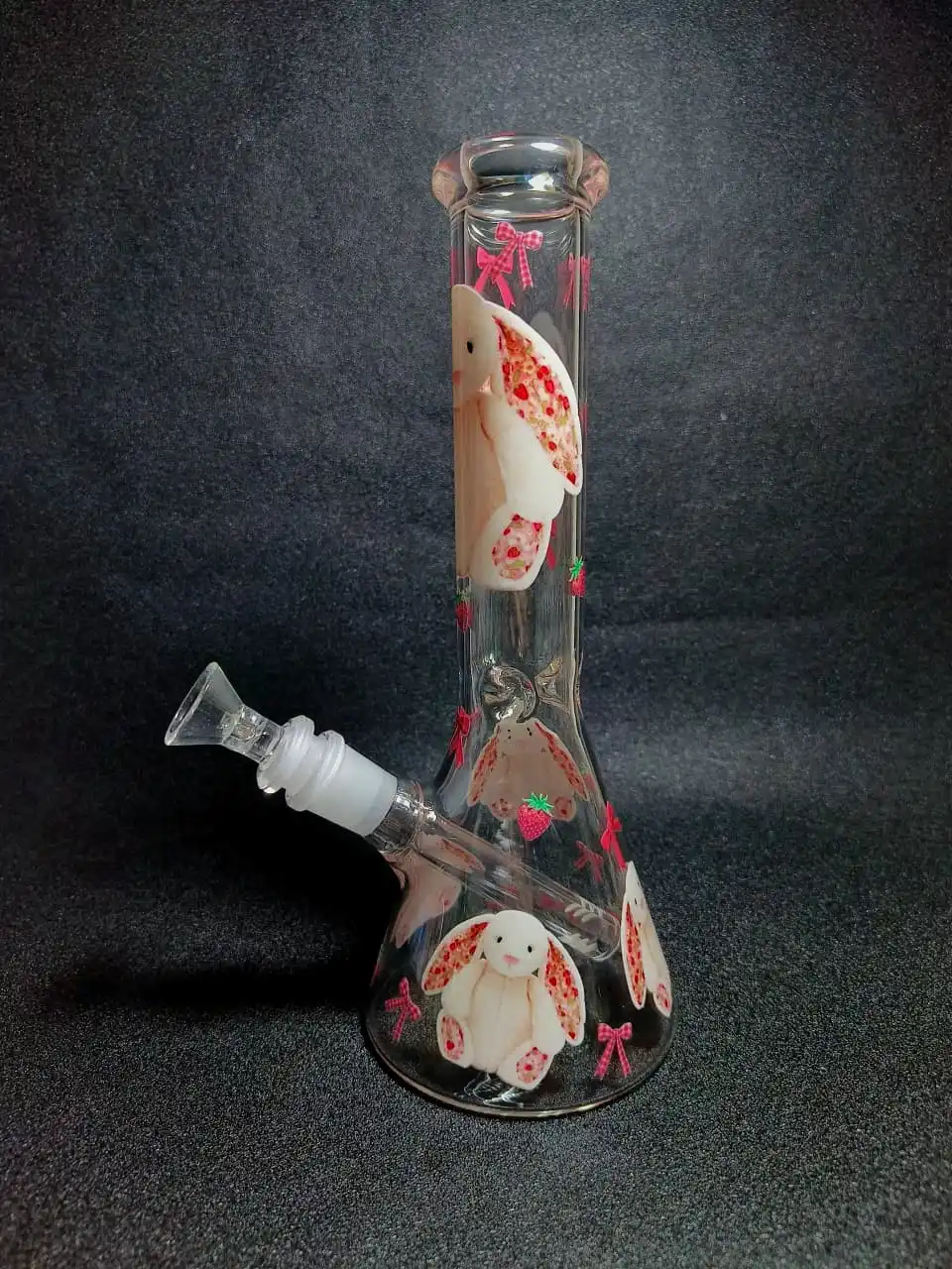Jellycat Bashful Bunny Strawberry & Pink Bow Beaker Glass Bong