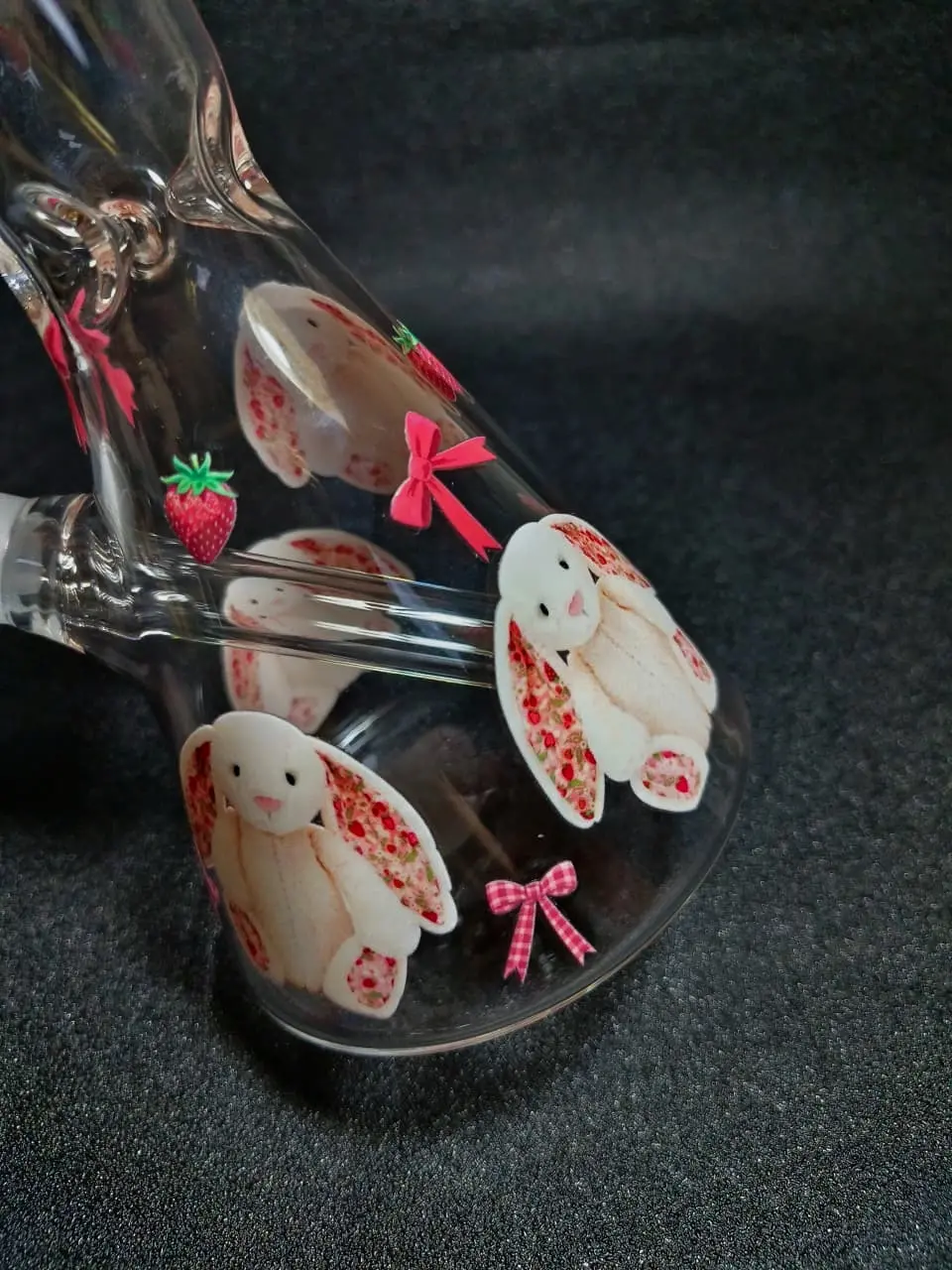Jellycat Bashful Bunny Strawberry & Pink Bow Beaker Glass Bong