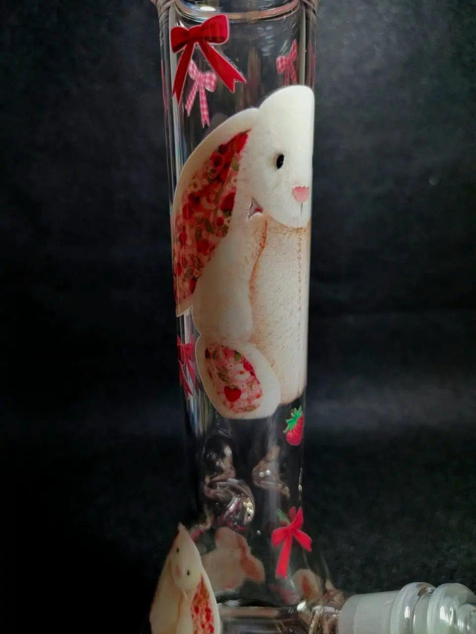 Jellycat Bashful Bunny Strawberry & Pink Bow Beaker Glass Bong
