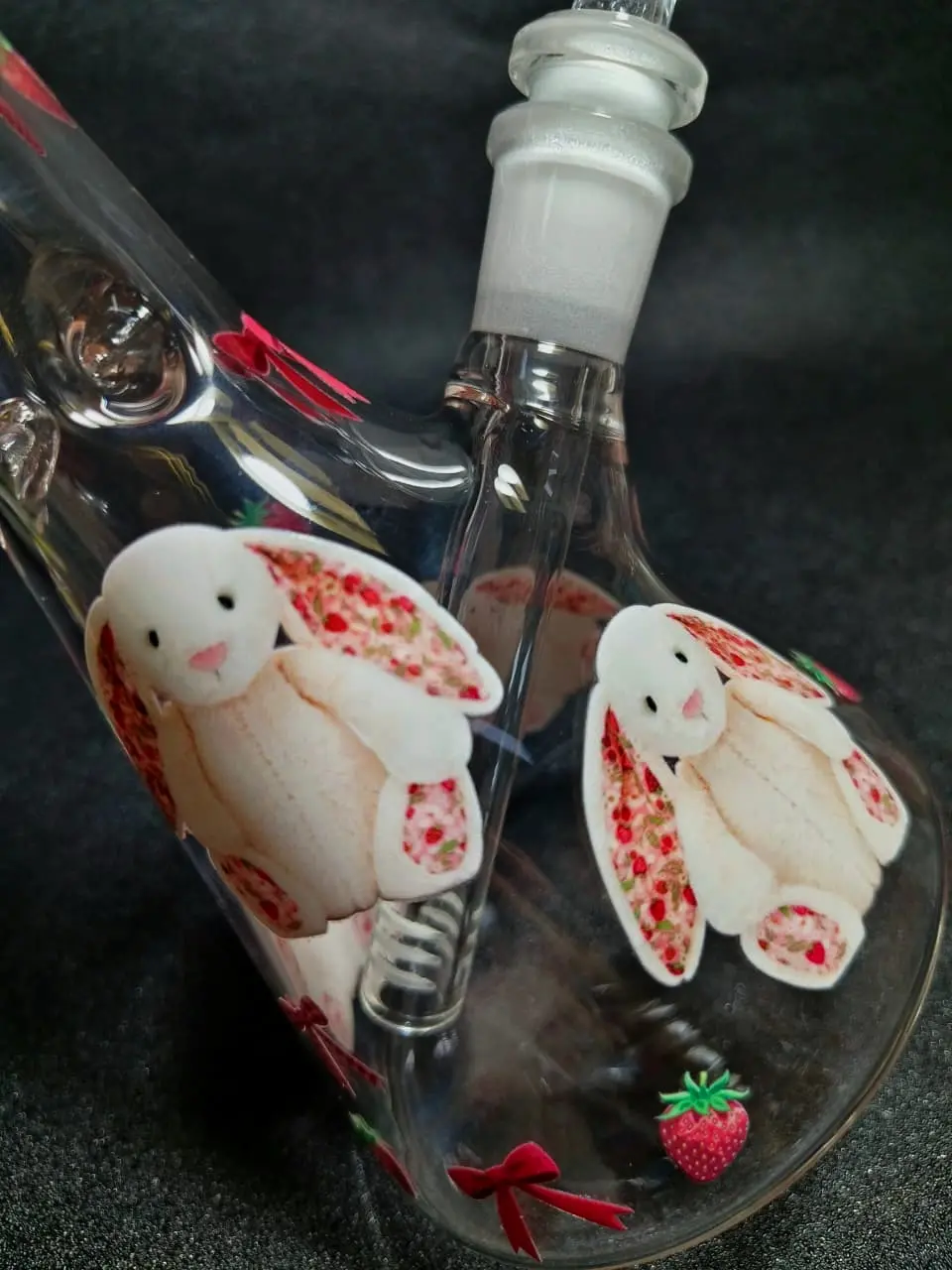 Jellycat Bashful Bunny Strawberry & Pink Bow Beaker Glass Bong