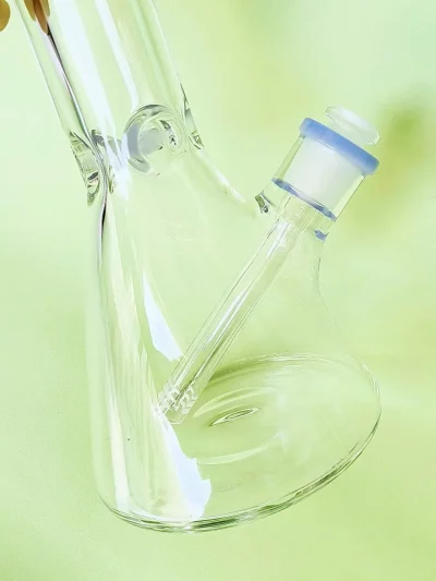 11.5" Beaker 9mm Thick Glass Bong with Blue Accents