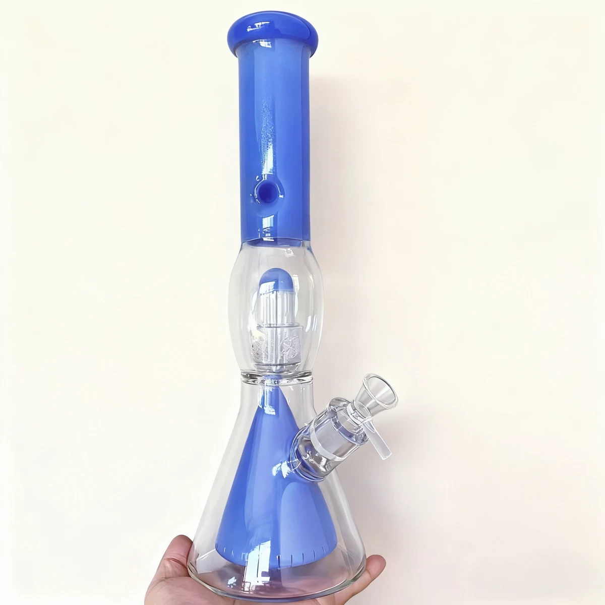 15" Beaker Bong with Collins Perc & Seed of Life Perc