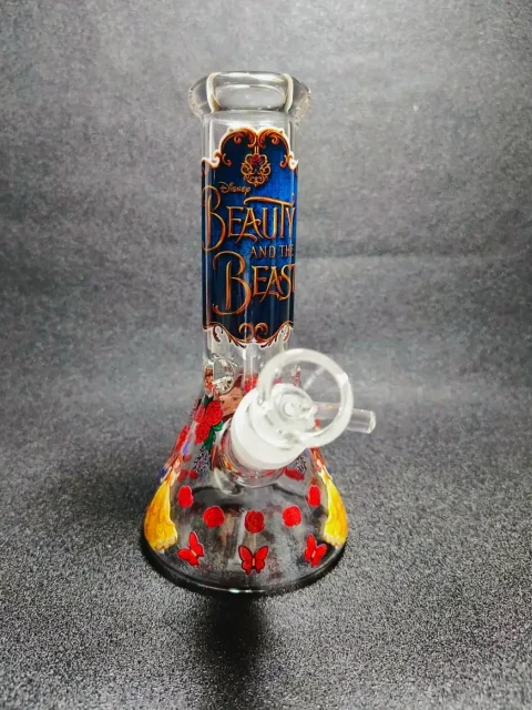 Beauty and the Beast Belle Rose Beaker Glass Bong