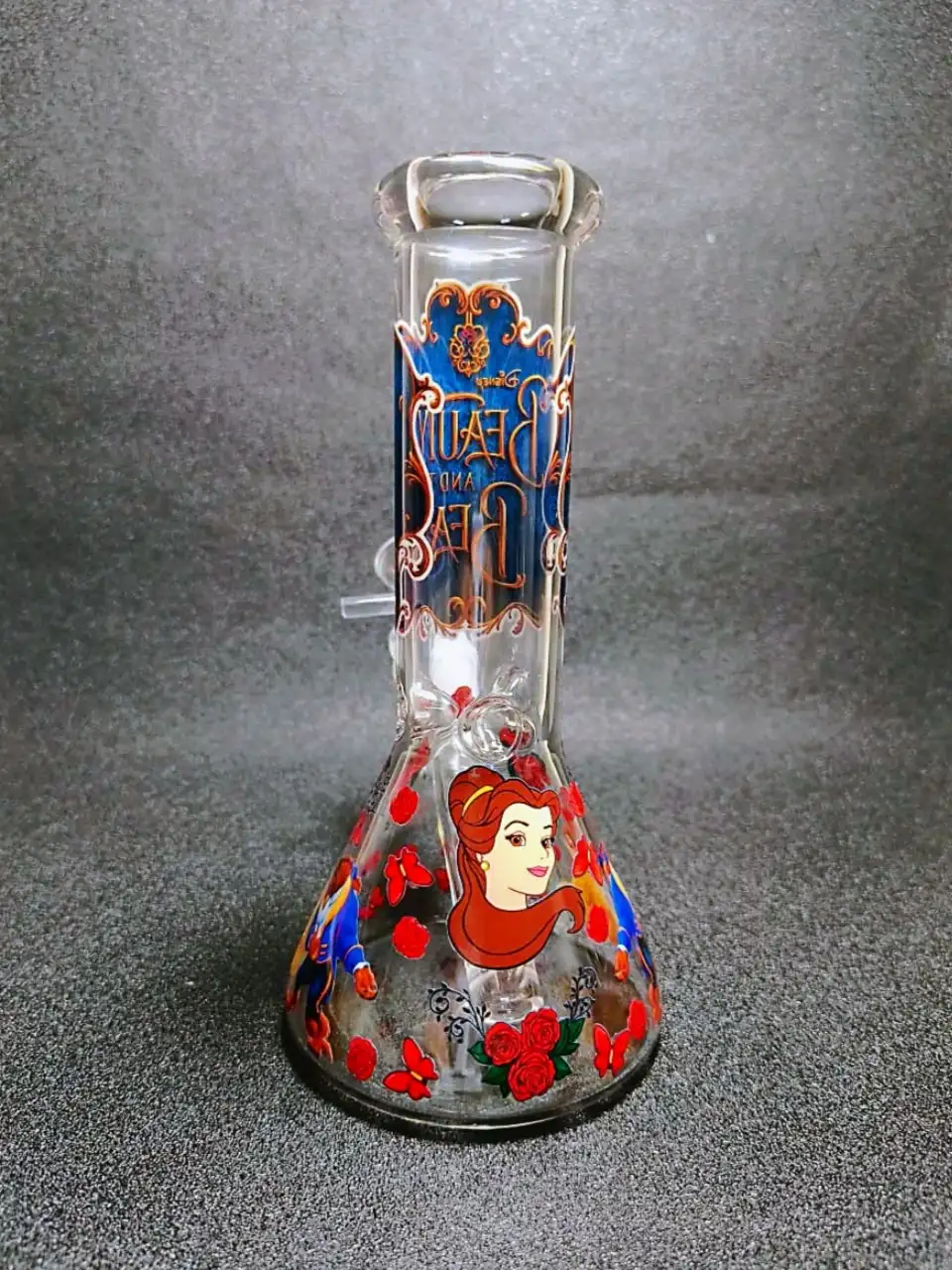 Beauty and the Beast Belle Rose Beaker Glass Bong