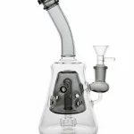 8" Pyramid Glass Bong with Matrix & Swiss Percs