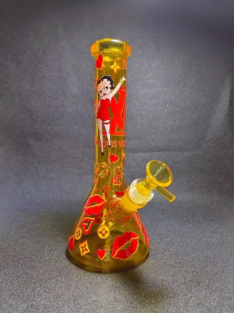 Betty Boop LV Monogram Honey Beaker Glass Bong