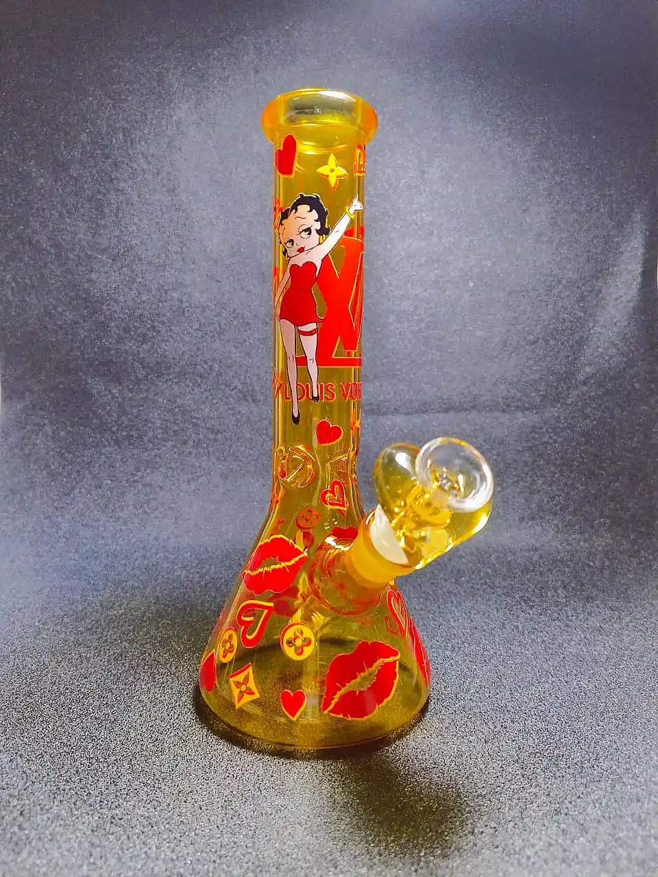 Betty Boop LV Monogram Honey Beaker Glass Bong